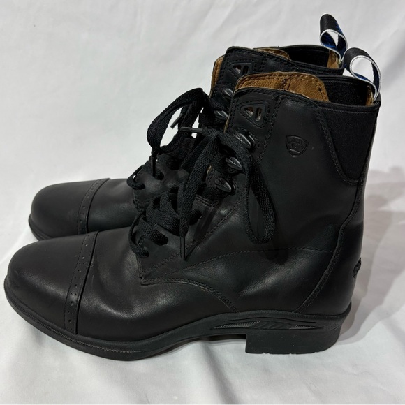 Ariat Cobalt VX Paddock Boots Black Leather Lace Riding Boot Mens US 7 Wom 8.5/9 - Picture 2 of 11